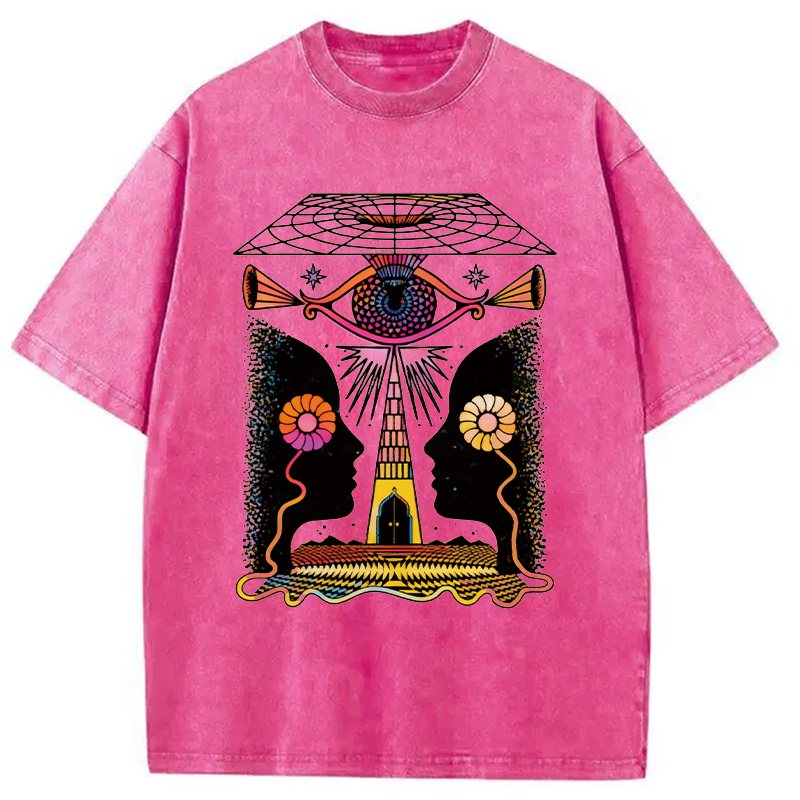 Modecanvas Dual-Face Sacred Eye Washed T-Shirt