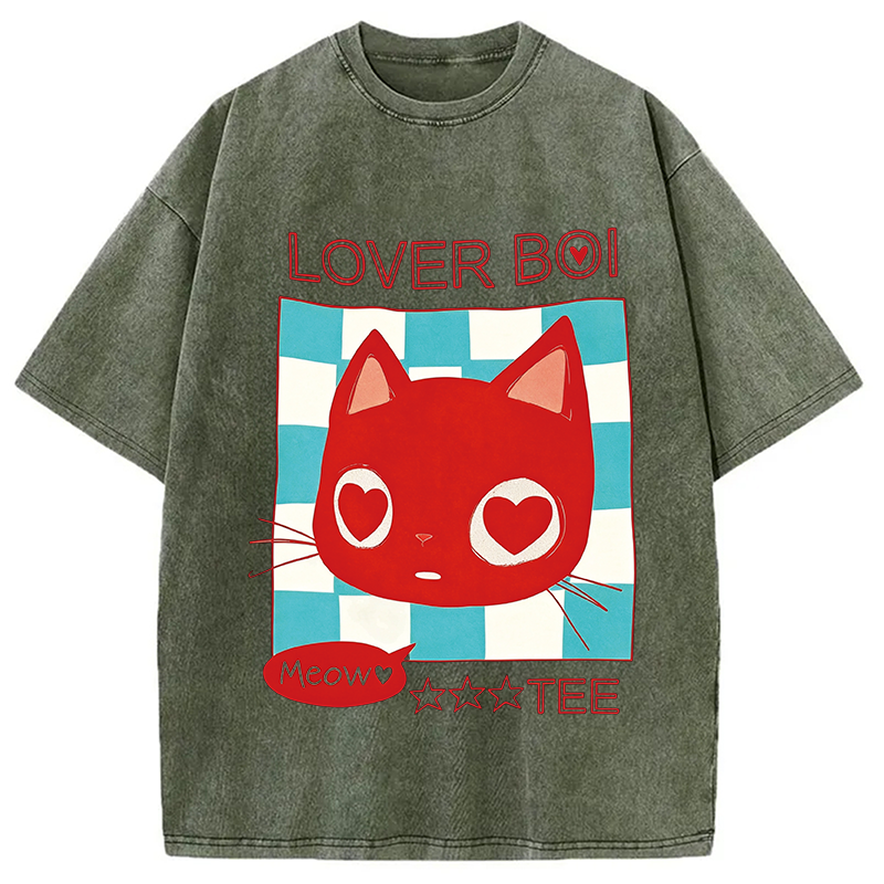 Modecanvas Lover Boi Washed T-Shirt