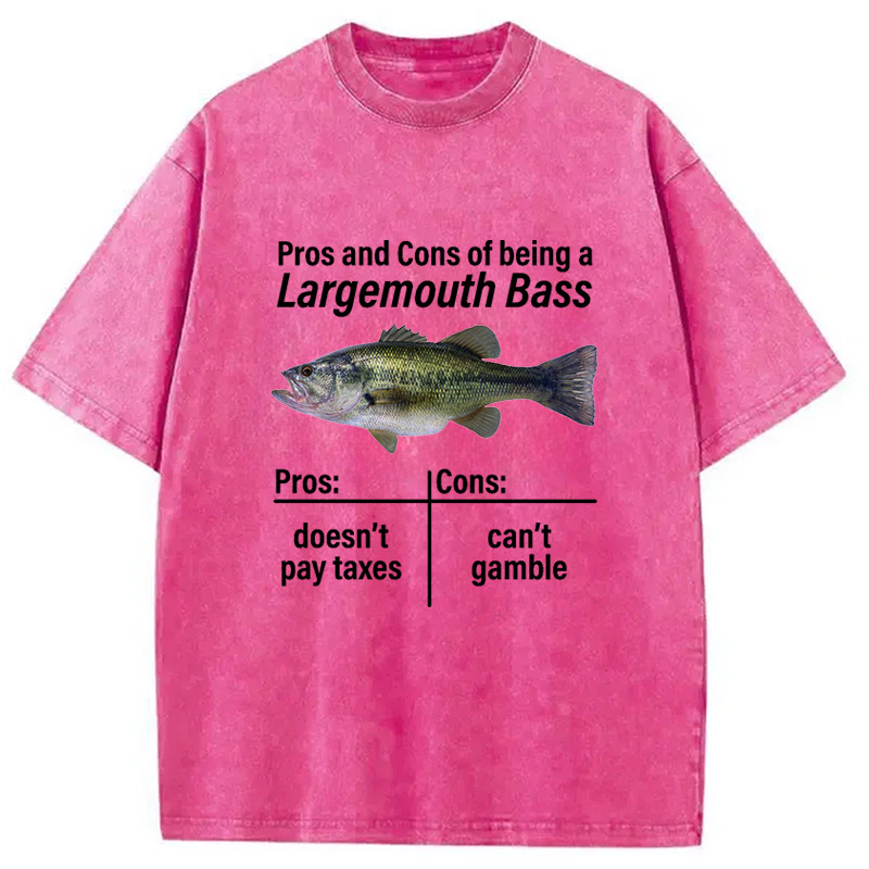 Modecanvas Pros And Cons Fish Washed T-Shirt