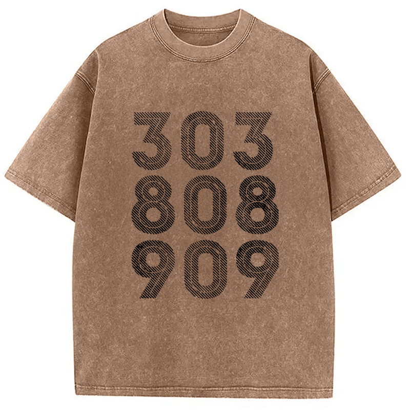 Modecanvas 303, 808, 909 Synth Drum Machine Washed T-Shirt