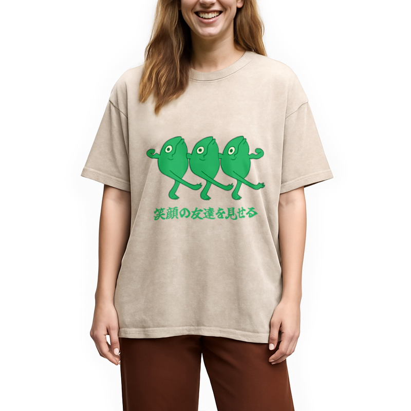 Modecanvas Show Your Smiling Washed T-Shirt
