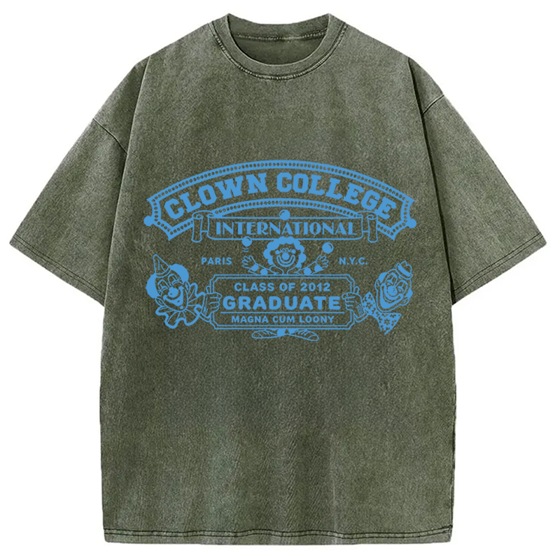 Modecanvas Clown College DTG Printing Washed T-Shirt