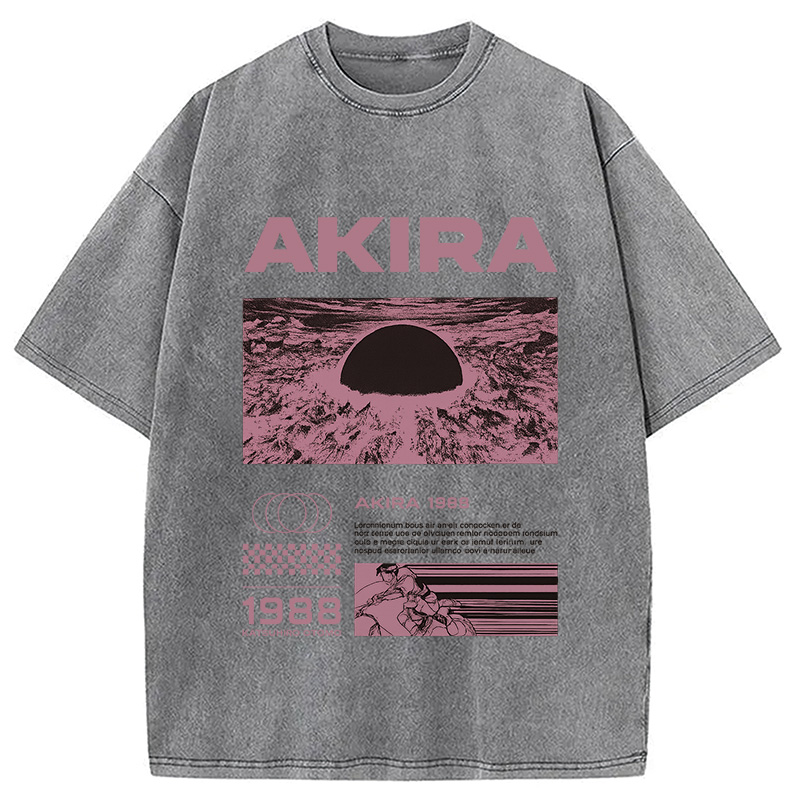 Modecanvas Destruction Vintage DTG Printing Washed T-Shirt-modecanvas