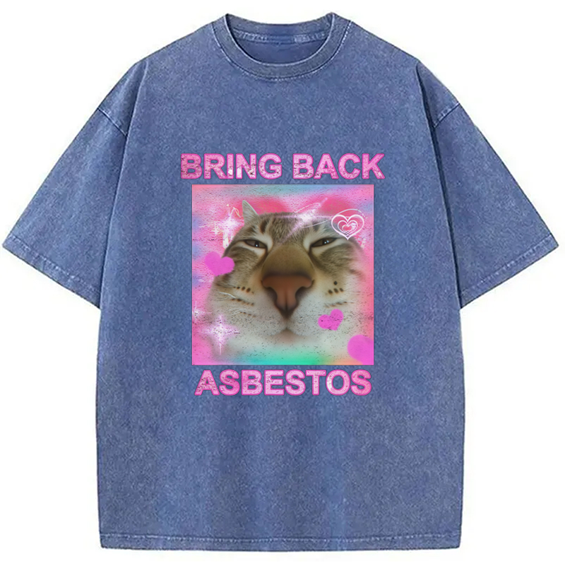 Modecanvas Bring Back Asbestos Washed T-Shirt-modecanvas
