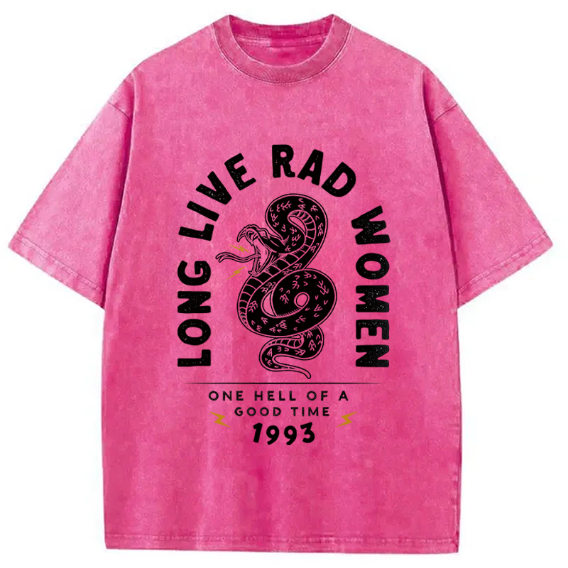 Modecanvas Long Live Rad Women DTG Printing Washed T-Shirt