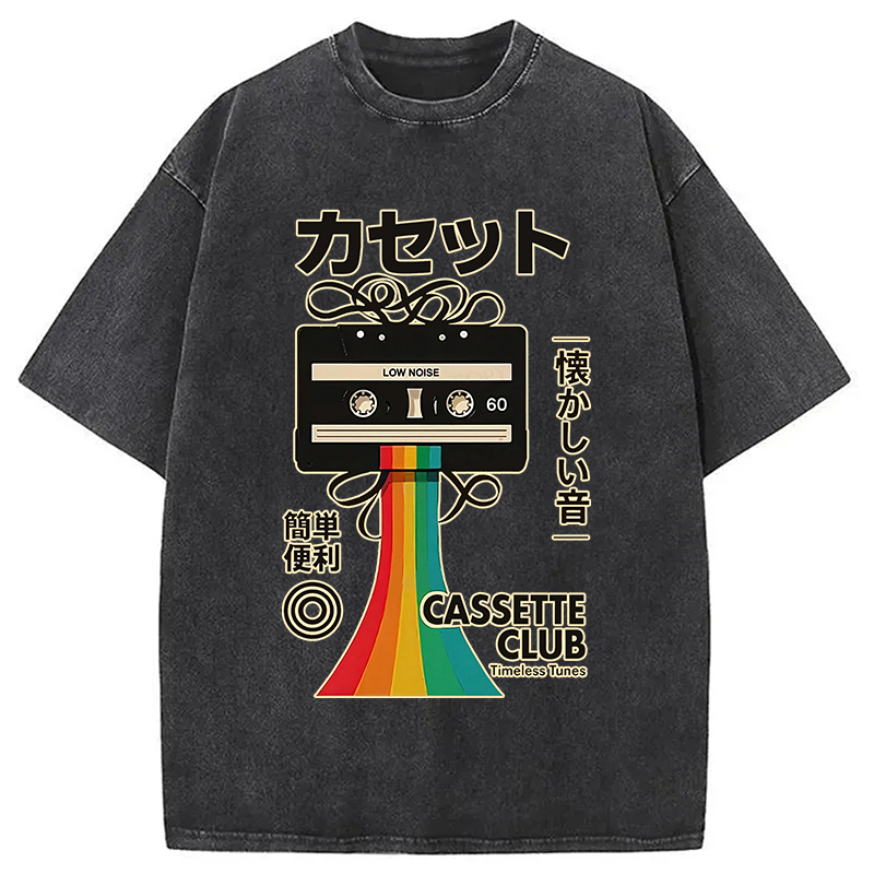 Modecanvas Colored Tape Washed T-Shirt