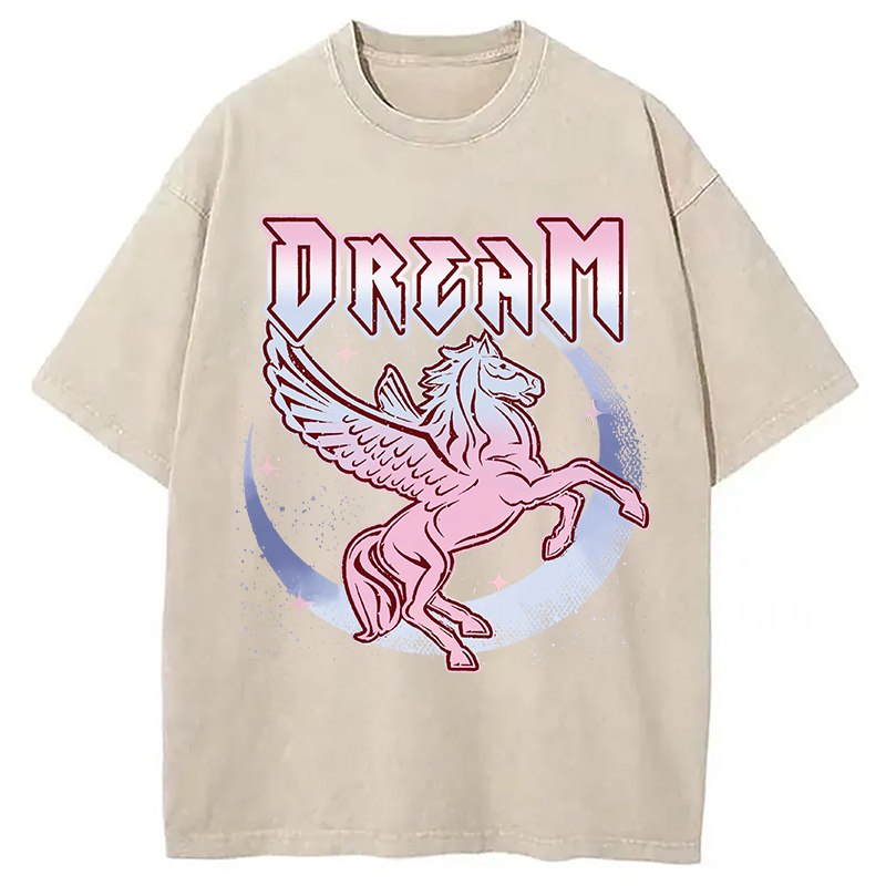 Modecanvas Dream Pegasus DTG Printing Washed T-Shirt