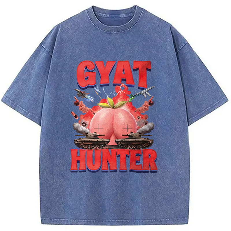 Modecanvas Gyat Hunter DTG Printing Washed T-Shirt