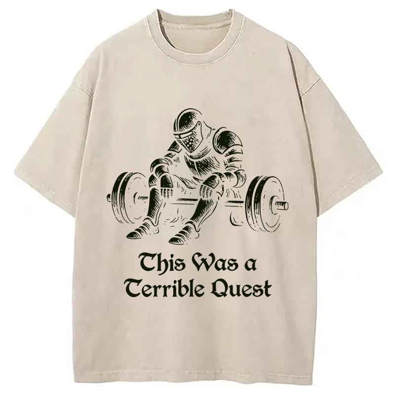Modecanvas This Was a Terrible Quest DTG Printing Washed T-Shirt