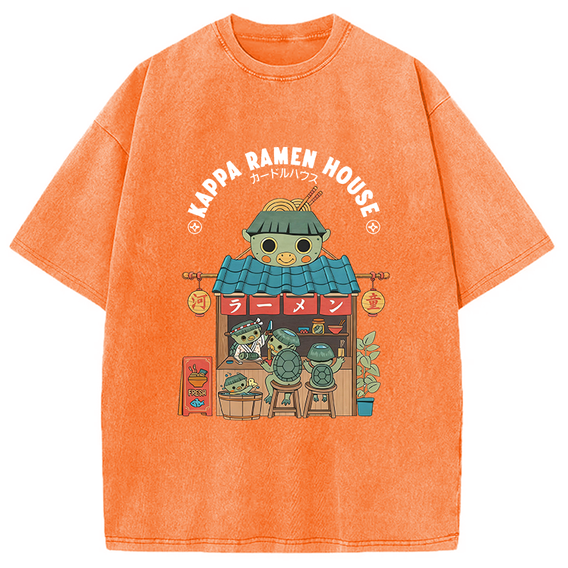 Modecanvas Kappa Ramen House DTG Printing Washed T-Shirt