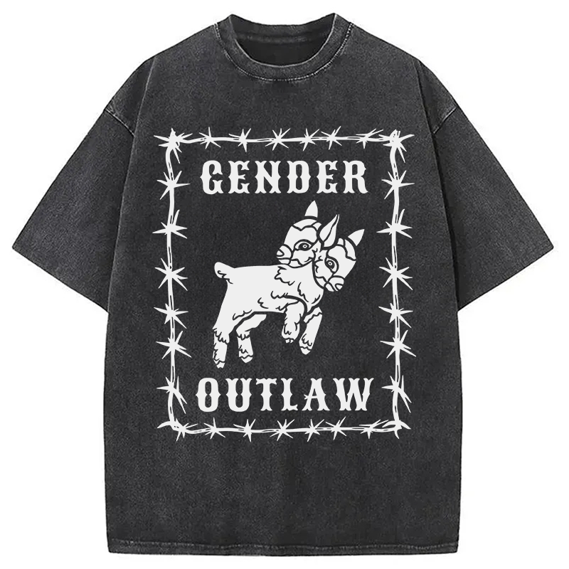 Modecanvas Gender Outlaw DTG Printing Washed T-Shirt