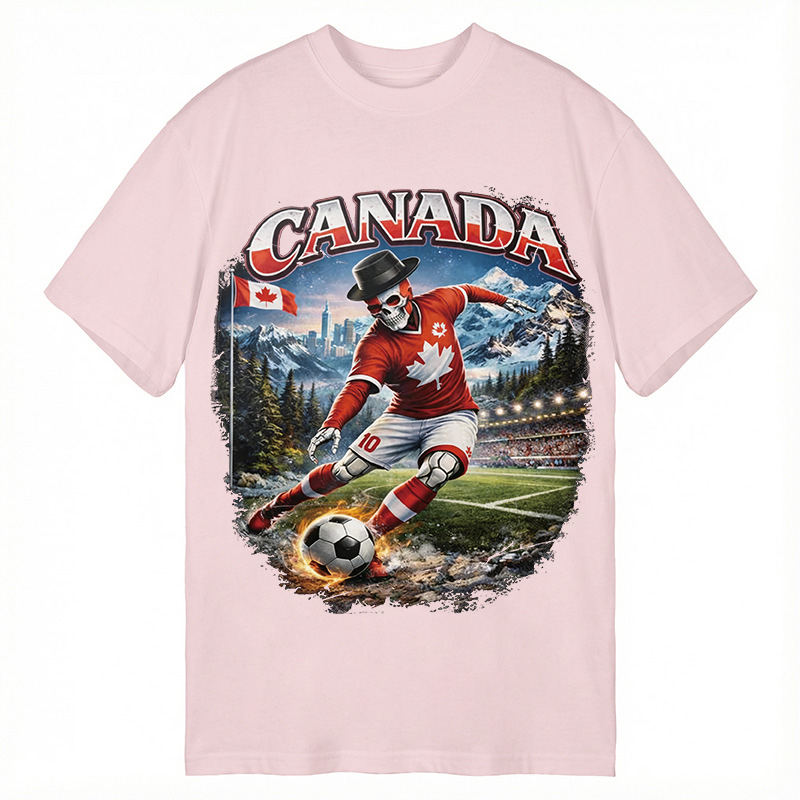 Modecanvas Canada Soccer Vintage DTG Printing Classic T-Shirt-modecanvas
