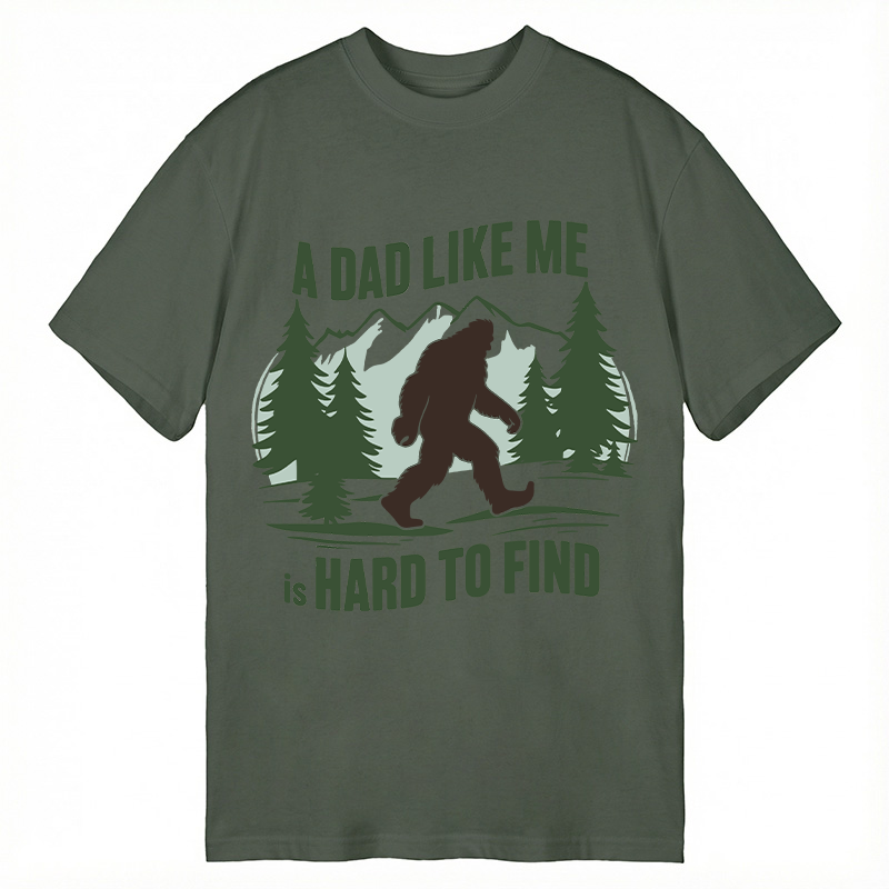 Modecanvas Retro Funny Bigfoot Dad DTG Printing Classic T-Shirt-modecanvas