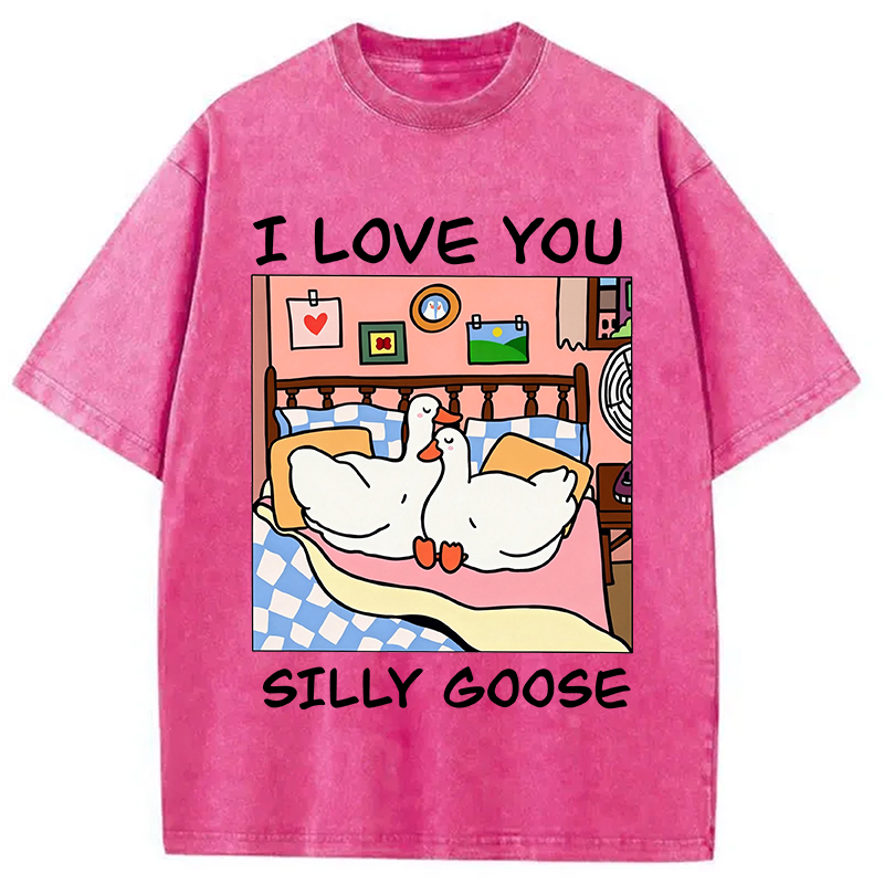 Modecanvas I Love You DTG Printing Washed T-Shirt