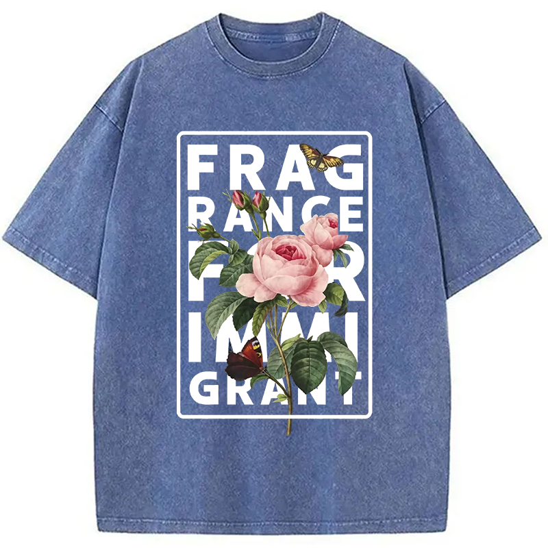 Modecanvas Fragrance For Immigrant DTG Printing Washed T-Shirt
