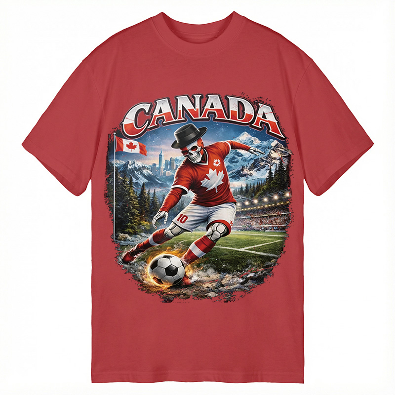 Modecanvas Canada Soccer Vintage DTG Printing Classic T-Shirt-modecanvas