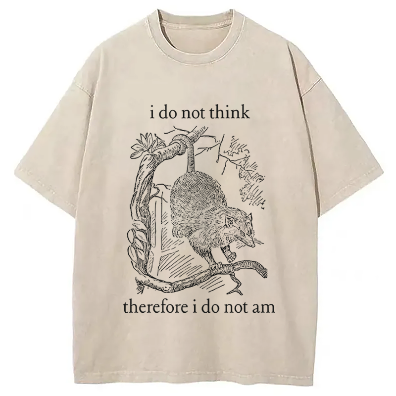 Modecanvas Opossum Weird Meme DTG Printing Washed T-Shirt