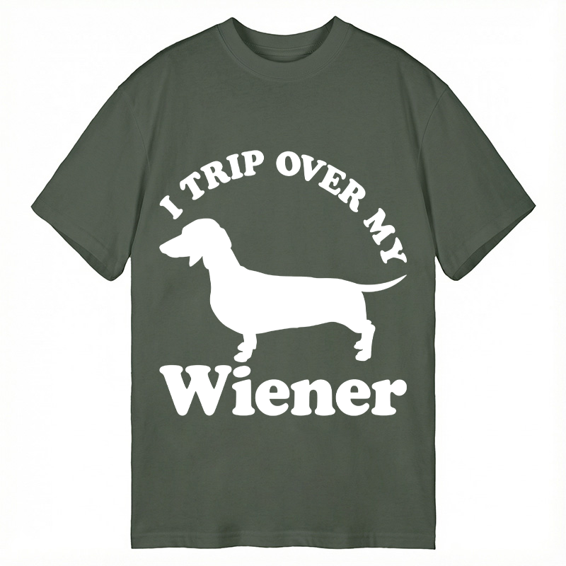Modecanvas I Trip Over My Wiener DTG Printing Classic T-Shirt-modecanvas