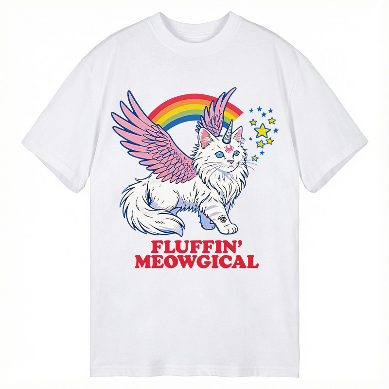 Modecanvas Fluffin Meowgical DTG Printing Classic T-Shirt-modecanvas