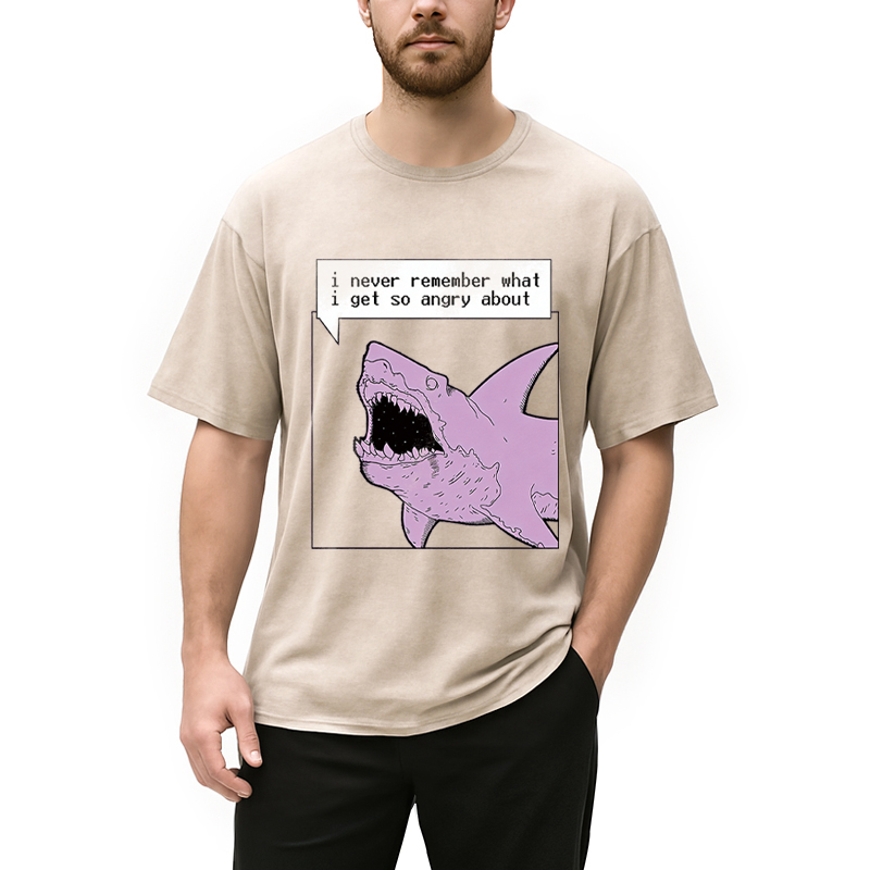 Modecanvas Angry About What? DTG Printing Washed T-Shirt