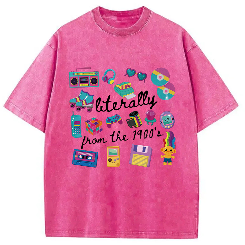 Modecanvas Literally From The 1900s DTG Printing Washed T-Shirt