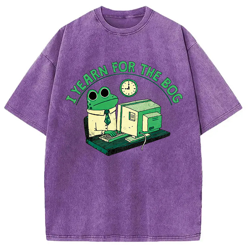 Modecanvas Yearn For The Bog DTG Printing Washed T-Shirt