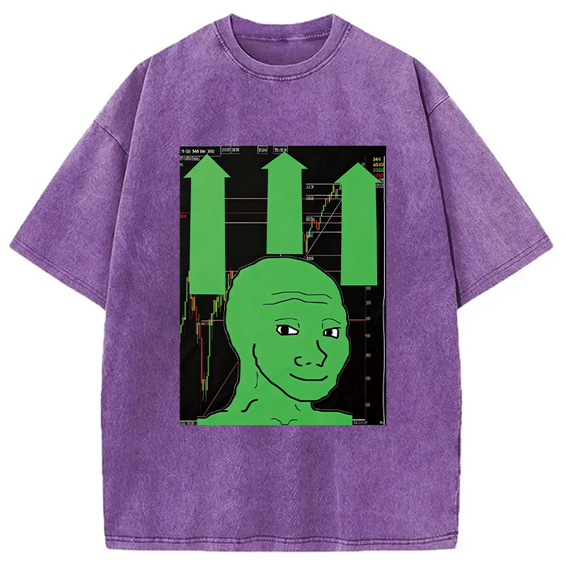 Modecanvas Wojak Hodls Forever DTG Printing Washed T-Shirt