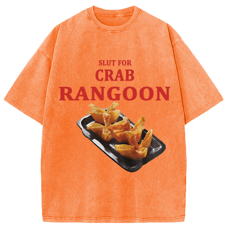 Modecanvas Funny Crab Rangoo Meme Washed T-Shirt