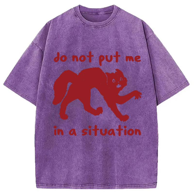 Modecanvas Do Not Put Me In A Situation DTG Printing Washed T-Shirt