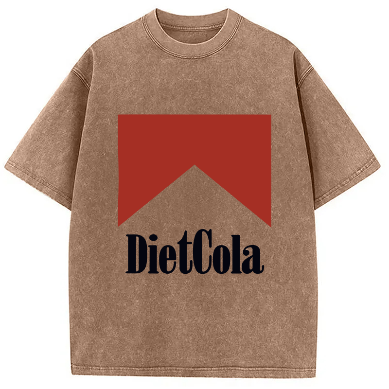 Modecanvas Diet Cola Marlboro Washed T-Shirt