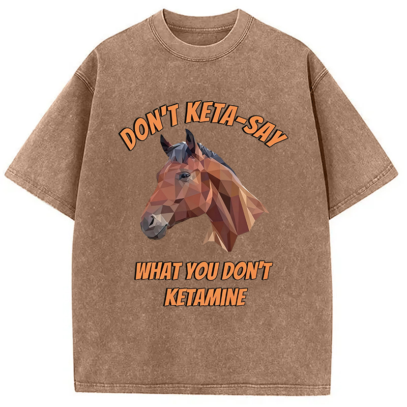 Modecanvas Funny Horse Special K DTG Printing Washed T-Shirt