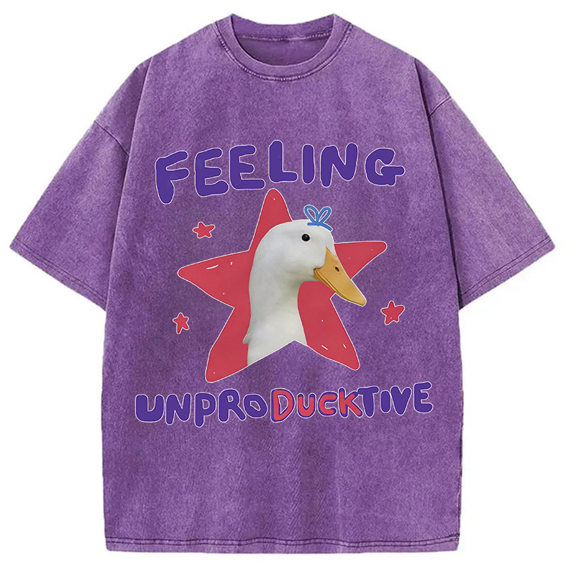 Modecanvas Feeling unproDUCKtive DTG Printing Washed T-Shirt