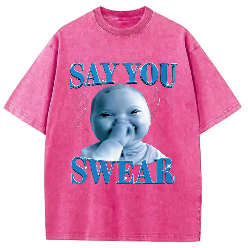 Modecanvas Funny Niche Baby Washed T-Shirt