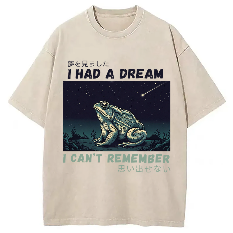 Modecanvas I Had A Dream Toad DTG Printing Washed T-Shirt