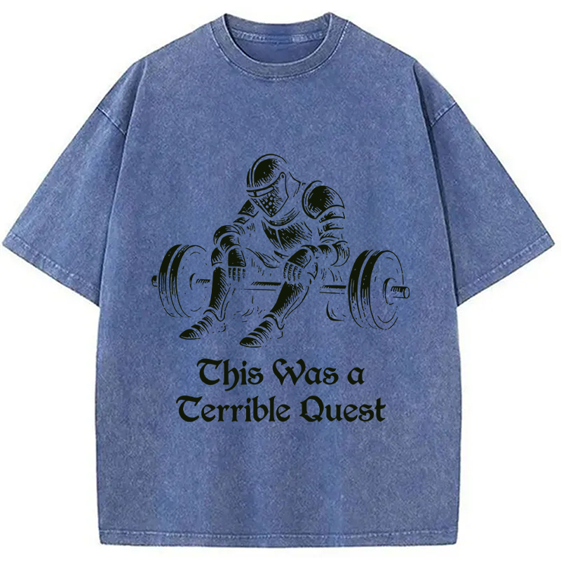 Modecanvas This Was a Terrible Quest DTG Printing Washed T-Shirt
