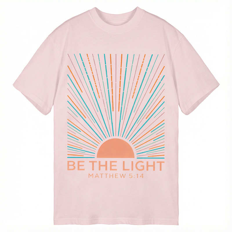 Modecanvas Be The Light DTG Printing Classic T-Shirt-modecanvas