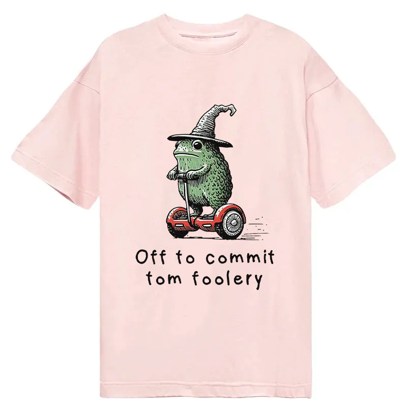 Modecanvas Frog Riding A Balance Scooter DTG Printing Classic T-Shirt-modecanvas