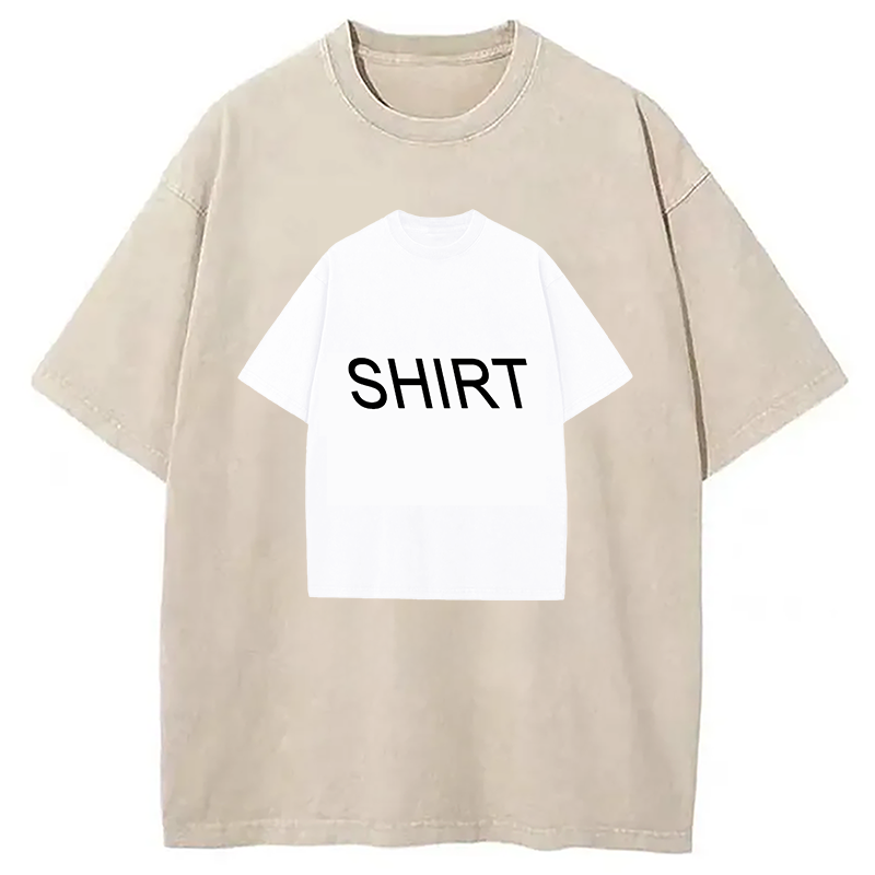 Modecanvas Shirt Of A Shirt Funny Meme Washed T-Shirt-modecanvas