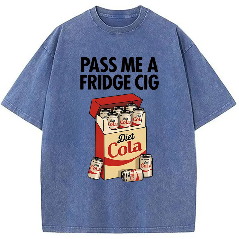 Modecanvas Diet Cola Cigarette Pack Washed T-Shirt-modecanvas