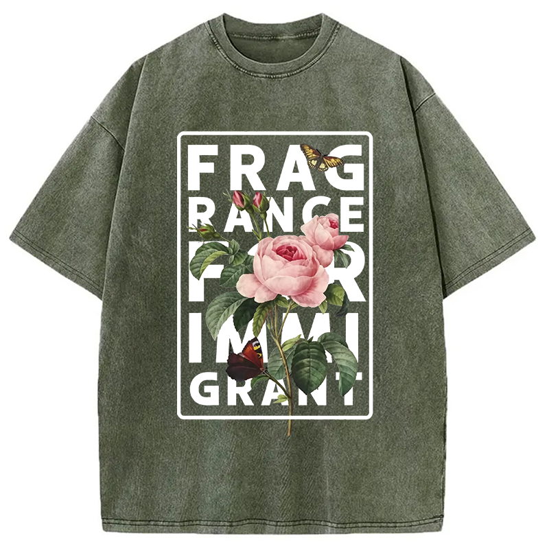Modecanvas Fragrance For Immigrant DTG Printing Washed T-Shirt