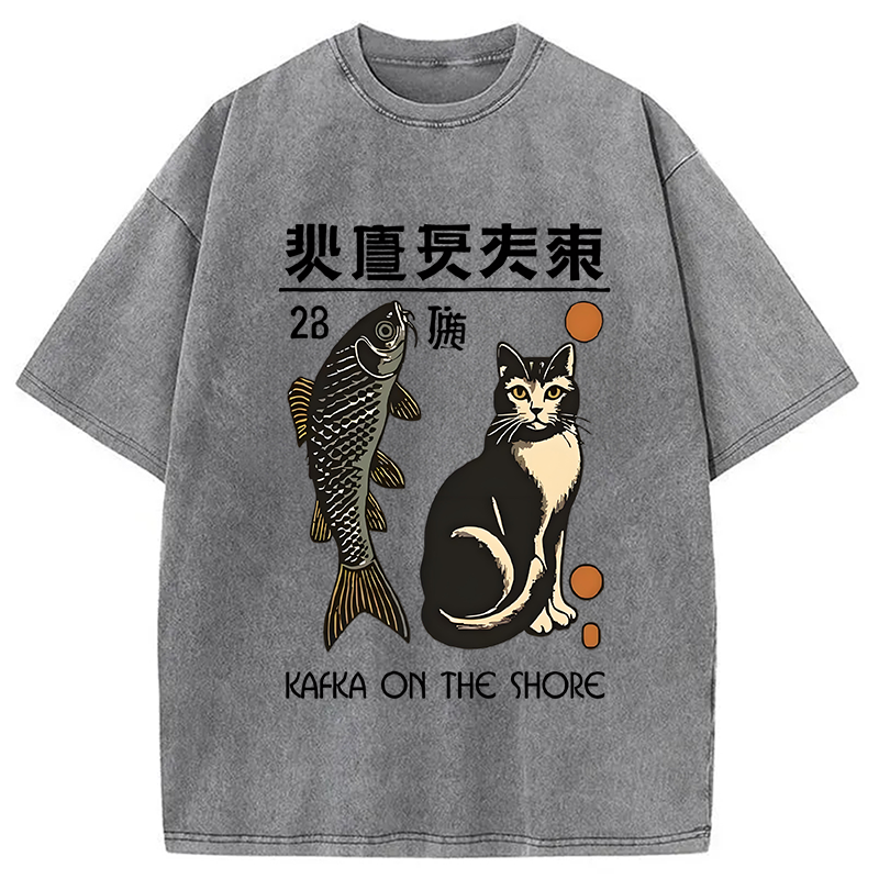 Modecanvas Kafka On The Shore Washed T-Shirt