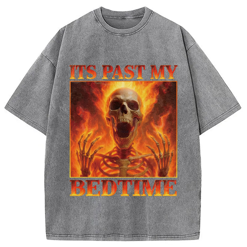 Modecanvas Its Past My Bedtime DTG Printing Washed T-Shirt