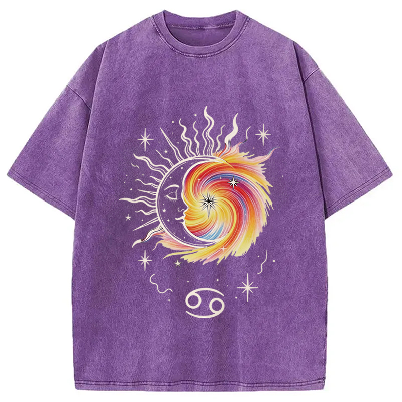 Modecanvas Balance Of Light And Soul? DTG Printing Washed T-Shirt