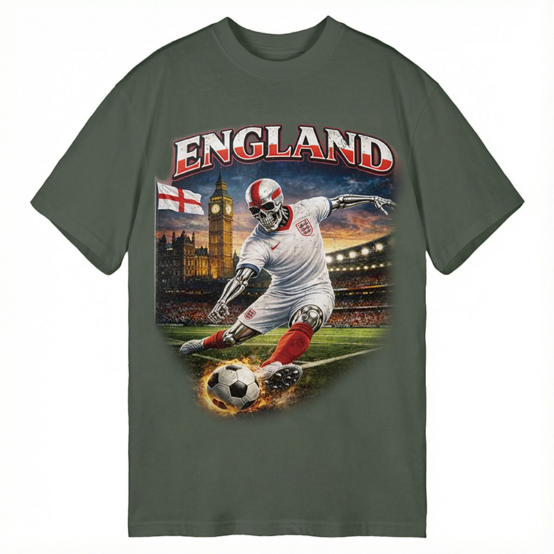 Modecanvas England Soccer DTG Printing Classic T-Shirt-modecanvas