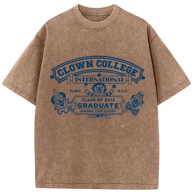 Modecanvas Clown College DTG Printing Washed T-Shirt