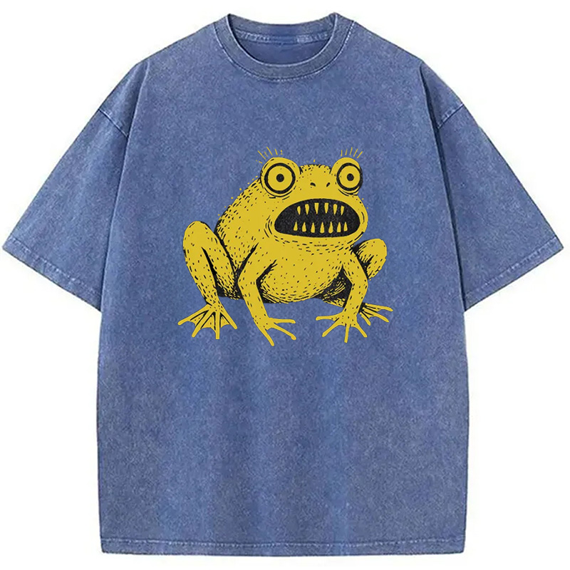 Modecanvas Horrible Japanese Frog Vintage Washed T-Shirt