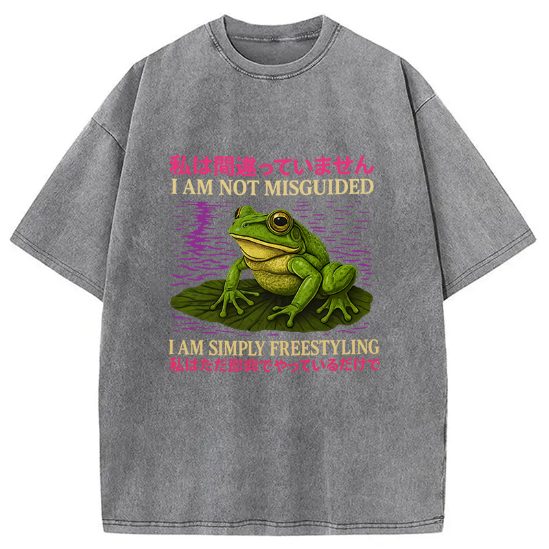Modecanvas I Am Simply Freestyling Washed T-Shirt