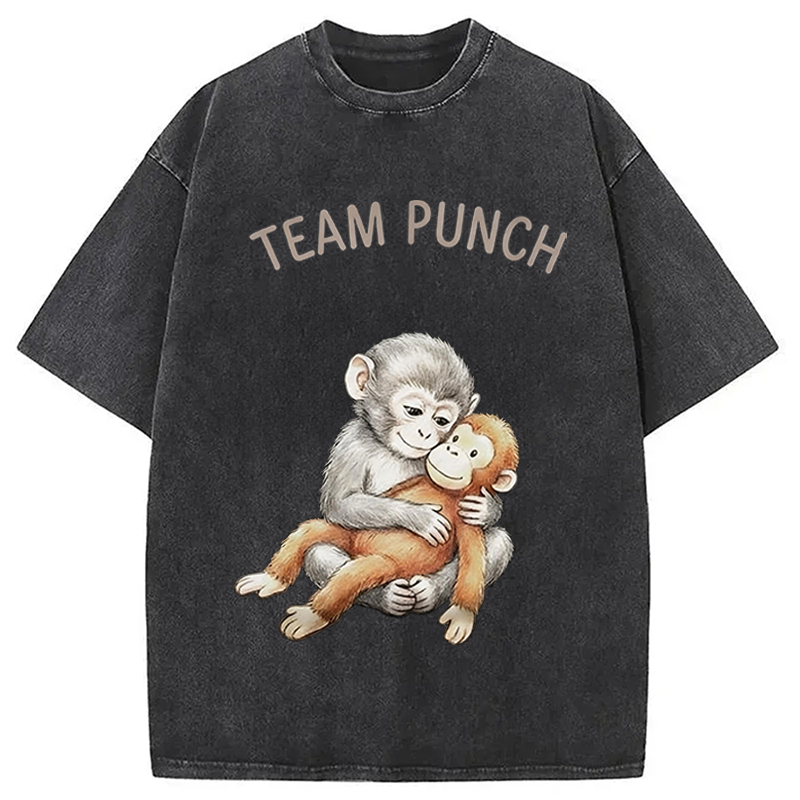 Modecanvas Baby Monkey DTG Printing Washed T-Shirt
