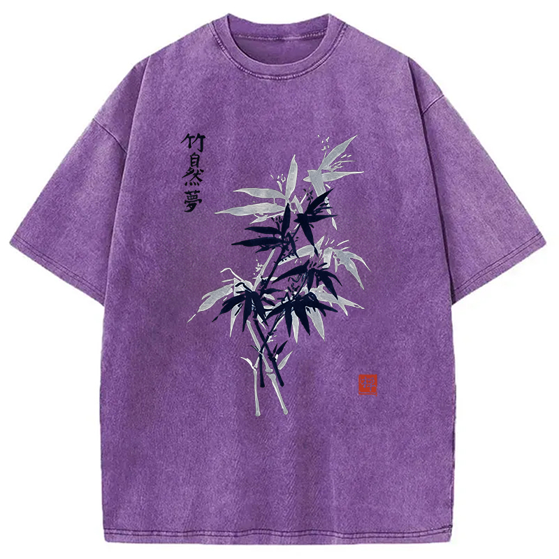 Modecanvas Vintage Bambo DTG Printing Washed T-Shirt-modecanvas