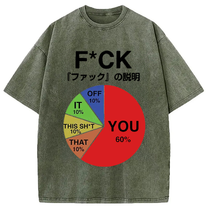 Modecanvas Proportion Of Main Word Combination Washed T-Shirt